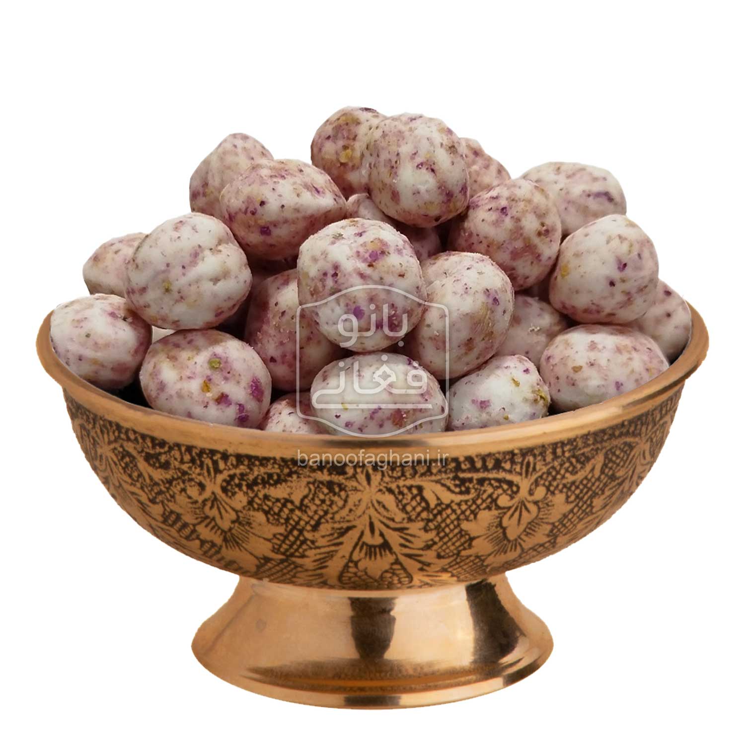 شکر پنیر گل محمدی - آبنبات گل محمدی با گلبرگ محمدی طبیعی